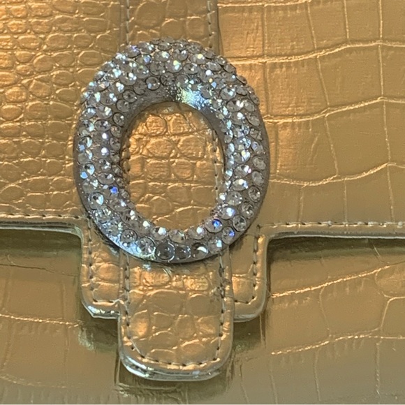 70’s Era Bright Gold Evening Clutch; Crossbody opt. - Picture 2 of 14